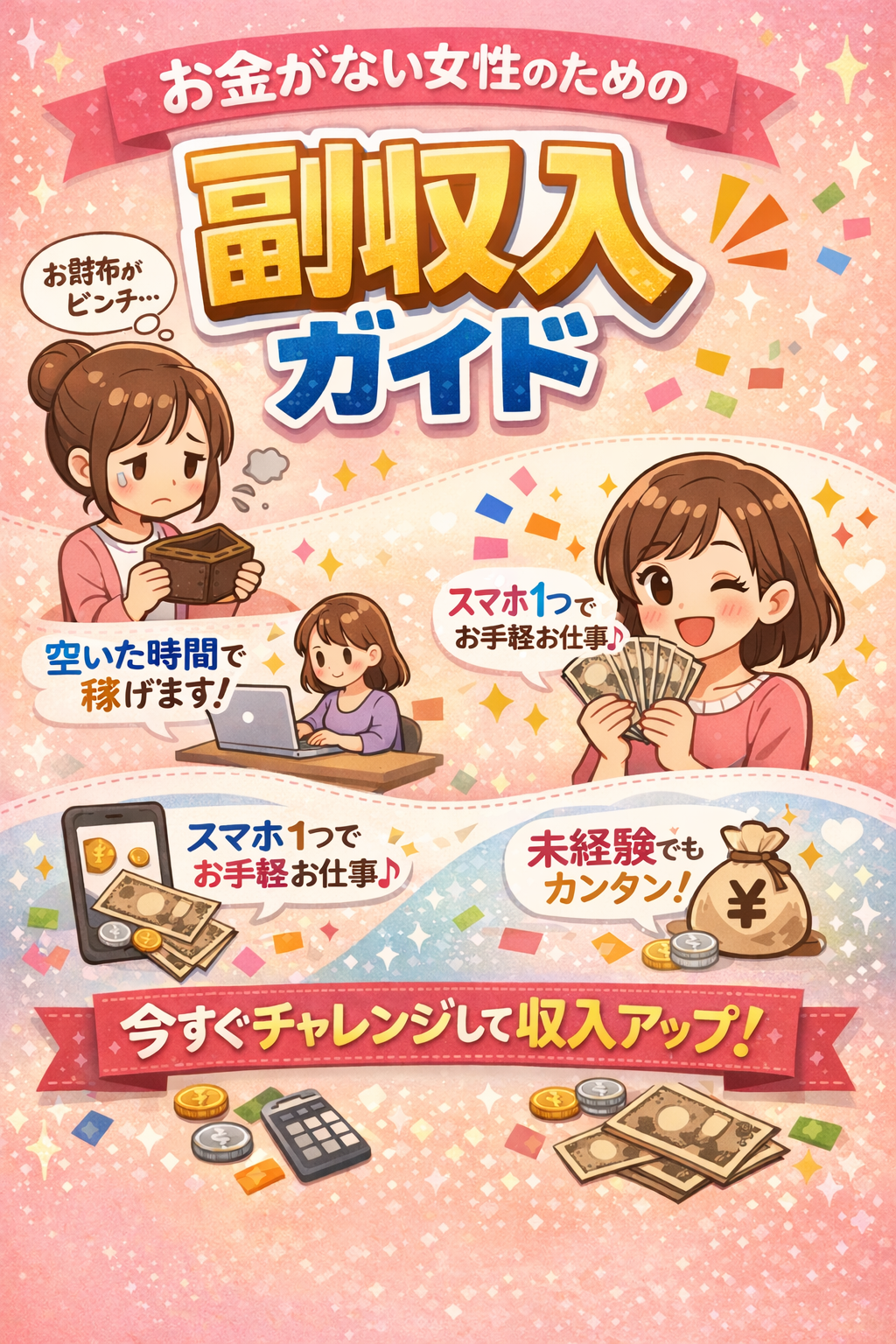 お金がない女性のための副収入ガイド